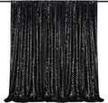 Black Sequin Backdrop 8ft x 8ft Glitter Photo Booth Black Backdrop Curtains | by QueenDream