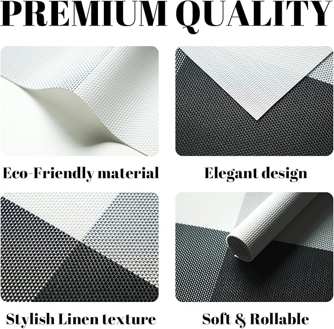 Placemats Set of 12 Vinyl/Plastic Woven Place Mats - Image 2
