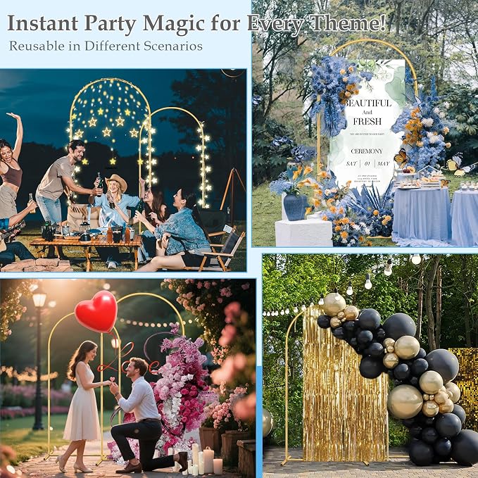 7.2FT 6FT Arch Backdrop Stand, Wedding Arch - Image 6
