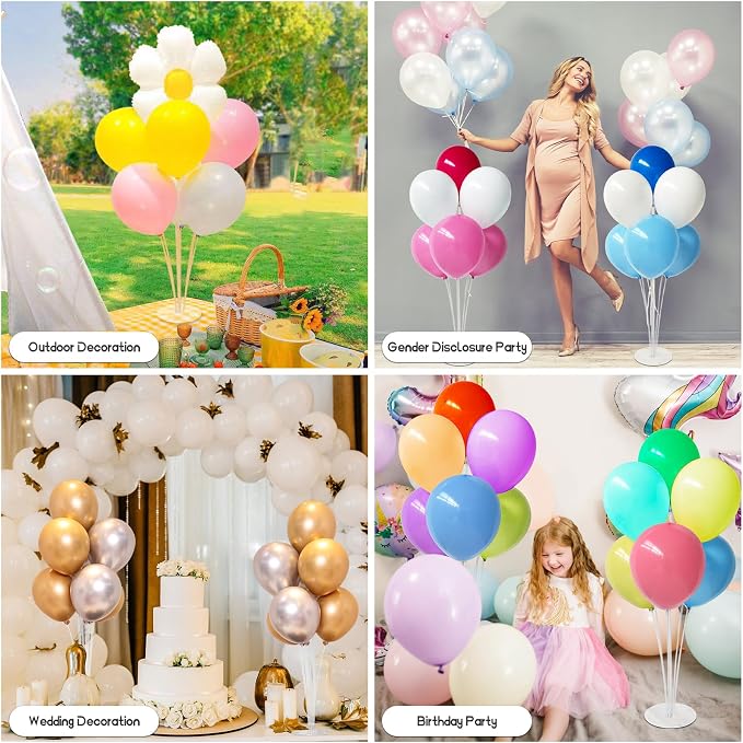 6 Sets Balloon Sticks with Base, Balloon Stand Kits, Balloon Stands with Base - Image 6