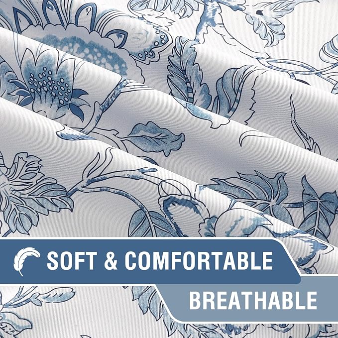 H.VERSAILTEX Blackout Curtains 63 Inch Length 2 Panels Set Floral Print Curtain - Image 5