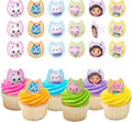 DecoPac DreamWorks Gabby's Dollhouse Rings, 24 Cupcake Decorations Featuring by Decopac