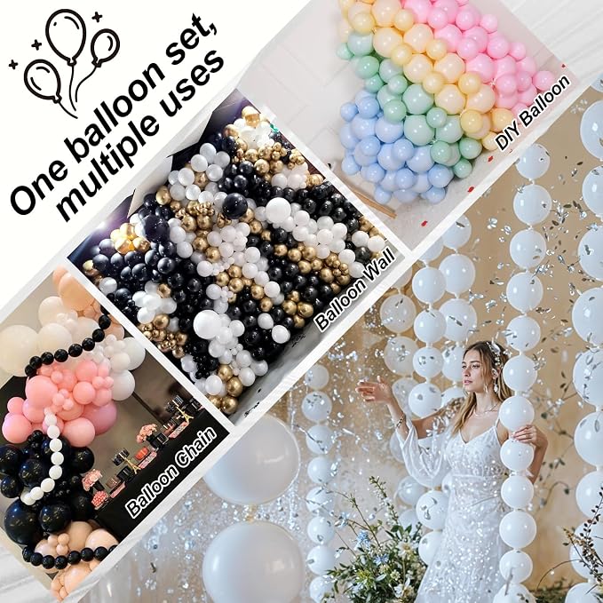 White Quick Link Balloons, Pearl Balloons - Image 3