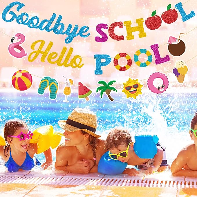 Goodbye School Hello Pool Banner - Image 2