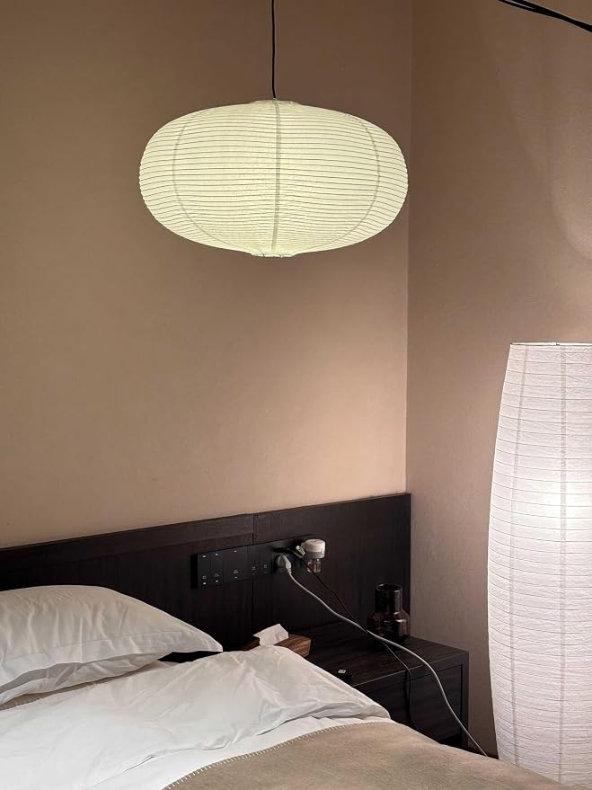 large White Oblate Pendant Lamp Shade 55.5cm Chinses lantern Home Decor Paper - Image 5