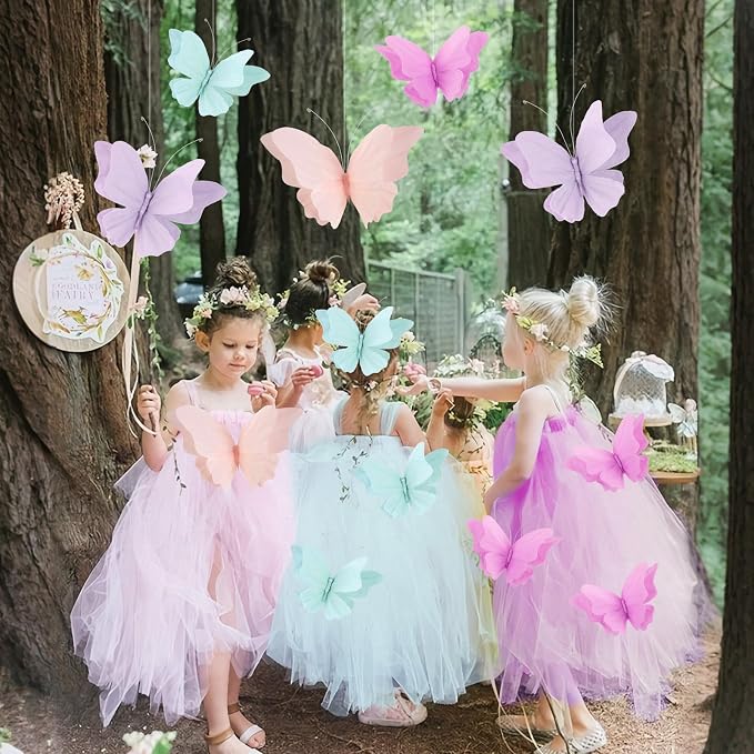 3D Hanging Butterfly Decorations, Butterfly Birthday Party Decorations - Image 4