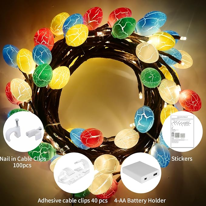 4FT 48LED USB Easter Egg Tree Branch Lights - Image 5