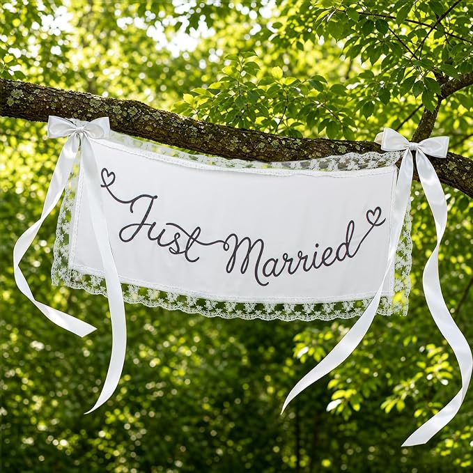 Just Married Wedding Banner - Image 6