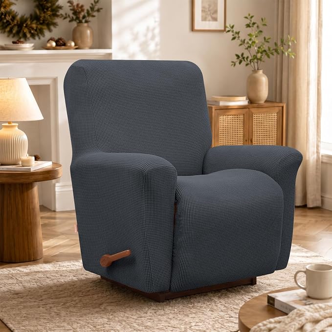 Recliner Chair Covers, 1-Piece Lazy Boy Recliner Covers, Charcoal | Washable - Image 6