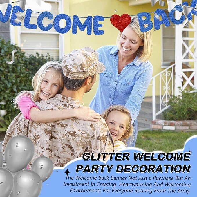 Fulmoon Pre Strung Welcome Back Glitter Banner First Day of School Party - Image 4