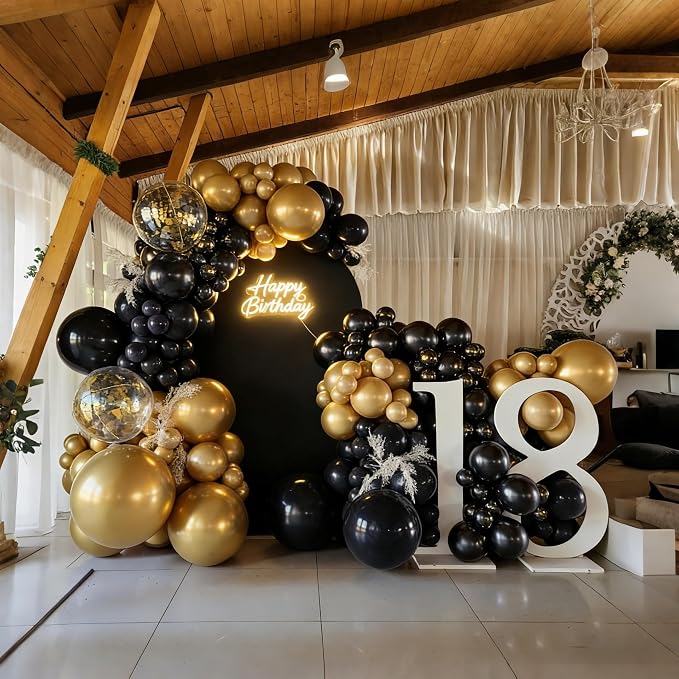 Lukiituke Black and Gold Balloons - Image 6