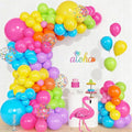 157Pcs Tropical Summer Balloons Arch Garland Kit Different Size | Hot Pink Blue by OUDDYLIFE