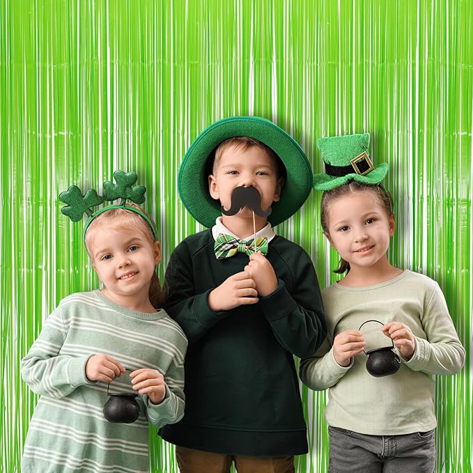 BRAVESHINE Pastel Green Streamers Party Backdrop Decorations 2 Pack | 3.2x8.2ft - Image 3
