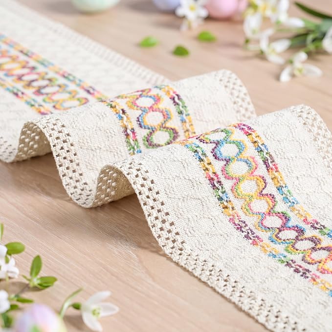 Artoid Mode Colorful Farmhouse Rustic Table Runner 12x60 Inch | Holiday Hollow - Image 6