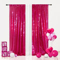 Eternal Beauty Hot Pink Sequin Backdrop Curtains, 2 Panels 2x8FT | 3mm Sparkle by EternalBeauty