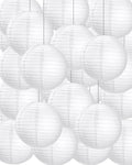 Treela 30 Pack White Chinese Japanese Paper Lanterns Decorative Hanging Round by Treela