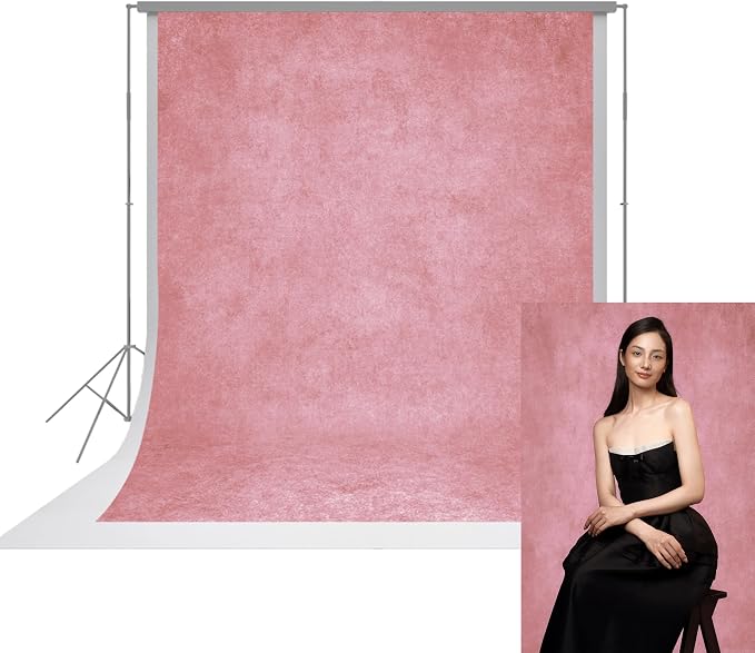 UrcTepics 8×10 ft Pink Fabric Photo Backdrops, Classic Abstract Texture Backdrop by UrcTepics