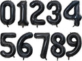 10 Pcs Number Balloons 32 Inch Black 0-9 Number Mylar Foil Balloons Black by Unknown