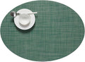 Chilewich Mini Basketweave Placemats, Woven Oval Placemats Set of 4 | Reusable by Chilewich