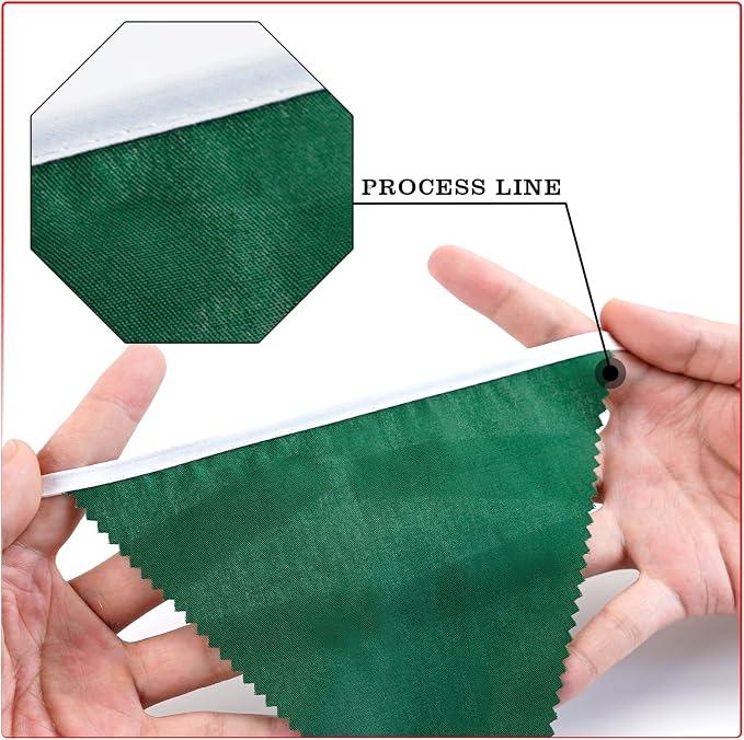 G2PLUS Christmas Triangle Bunting Banner, 39Ft Cotton Pennant Banner, Home and - Image 4