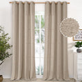 YoungsTex Linen Curtains 102 Inches Long Textured Extra Long Curtain by YoungsTex