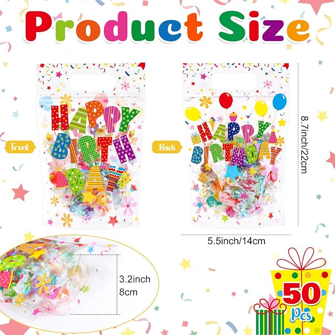 50 Pcs Back to School Birthday Bags, Birthday Bags - Image 2