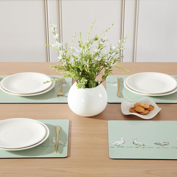 Laura Ashley Cork Placemats, 16 x 12-inch, Mallard | Ideal - Image 2