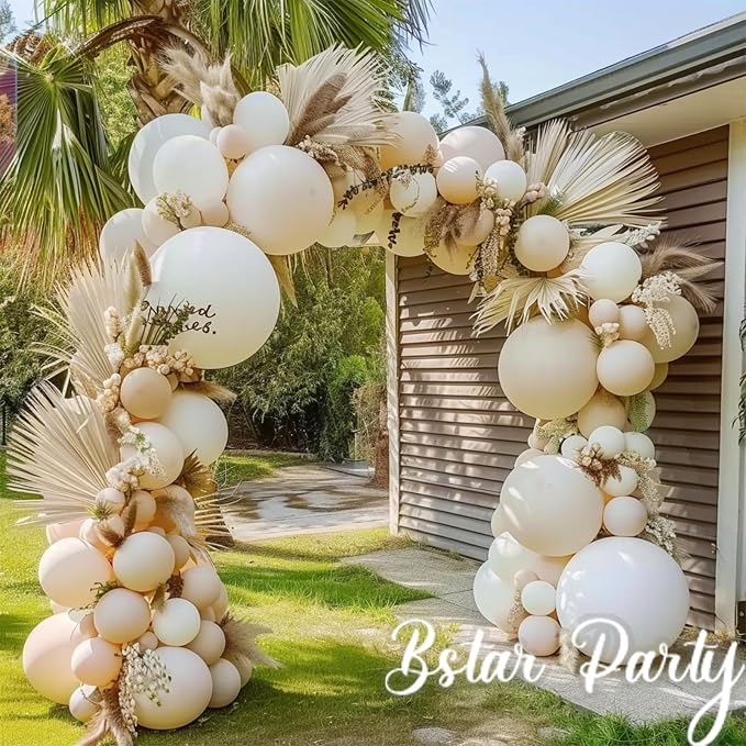 Double Stuffed White Sand Balloon Garland Arch Kit | 18/12/10/5inch Different - Image 5