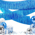 Denser Blue Fringe Banner Tinsel Tassel Garland Party Decor, 2 Pack | Shimmer by Rovplus