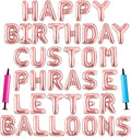 Happy Birthday Balloon Banner Custom Phrase Balloons letter 16 inch by LIOZEOKUN