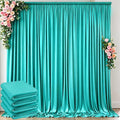 10 ft x 20 ft Wrinkle Free Turquoise Backdrop Curtain by Outpain