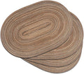 Placemats Set of 4, Woven Oval Braided Dining Table Mats | 12 x 17.5 Inch Size by Noctiflorous