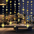 Glitter Gold Star Circle Dot Garland 30 Feet Twinkle Gold Star Circle Dot by Yilzo
