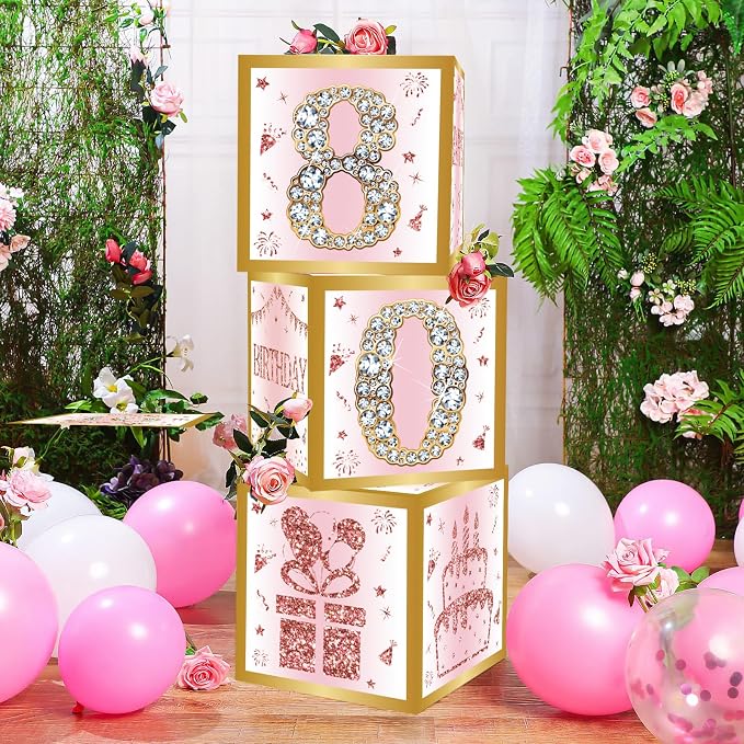 DataMoon 80th Birthday Decorations Boxes - Image 8