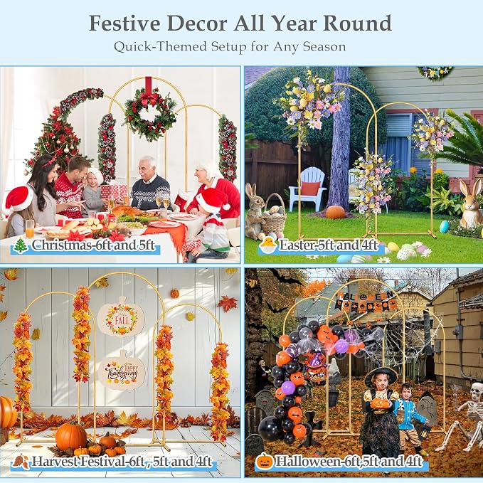6FT, 4FT Balloon Arch Stand Kit - Image 7