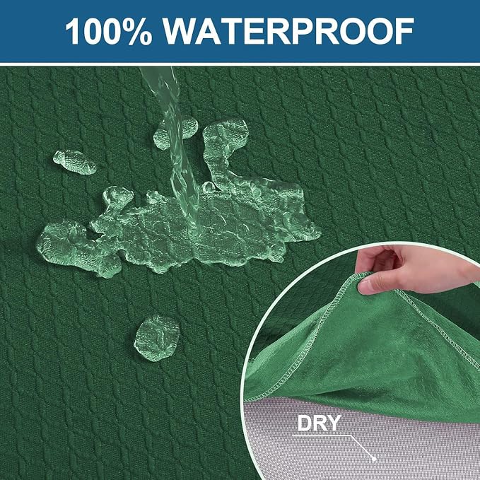 Smiry Waterproof Seat Covers for Dining Room Chairs, No Rear Covers | Stretch - Image 3