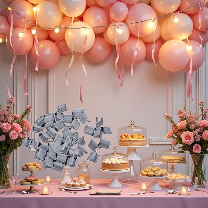100 Pcs Transparent Balloon V-Shaped Clip Plastic V-Shaped Balloon Clip Wedding - Image 7