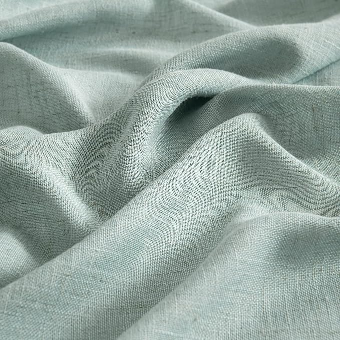MIULEE Sea Green Linen Curtains 52x108 Inch Long - Image 4
