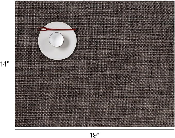 Chilewich Mini Basketweave Placemats, Woven Rectangle Placemats Set of 4 | Easy - Image 2