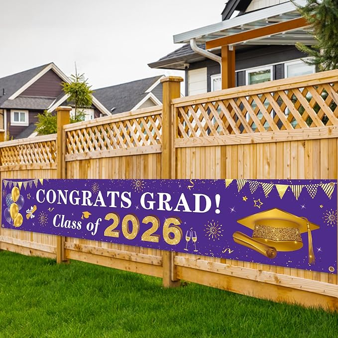 2026 Graduation Decorations Congrats Grad Class of 2026 Banner - Image 4
