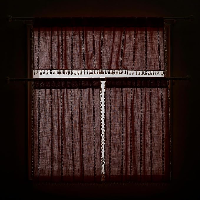 RoomTalks Orange Boho Farmhouse Curtains - Image 7