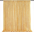 QueenDream Gold Sequin Backdrop Curtain Party Decorations: 10ft x 10ft | by QueenDream