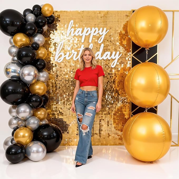 50 Inch Giant Gold Round Foil Balloons - Image 7