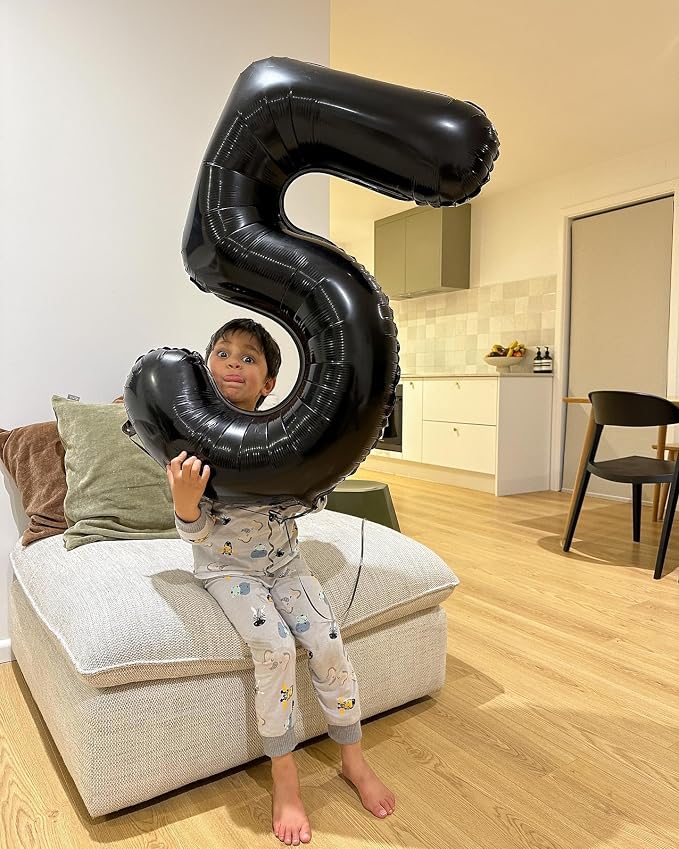 40 Inch Black Number 7 Balloon Birthday Party Decorations - Image 4