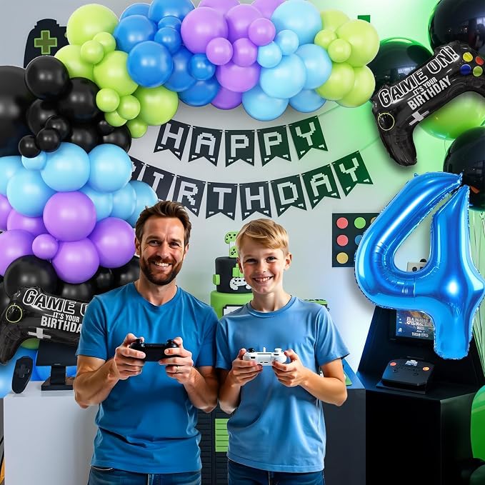 4th Birthday Video Game Balloons Arch, 4th Game Party Balloons Garland Kit 4th - Image 6