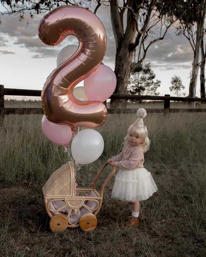 Rose Gold Number 2 Balloon 40 Inch - Image 2