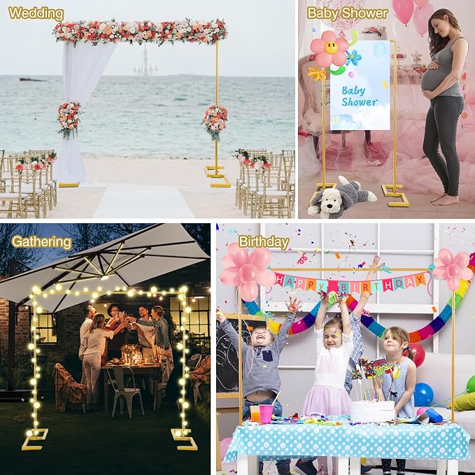 8.2 FT Wedding Arch Square Backdrop Stand Extra Clamps to Table Rod Frame | - Image 4