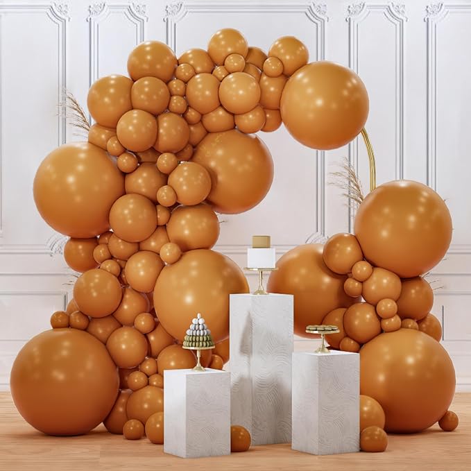 PartyWoo Boho Neutral Light Brown Balloons 140pcs Coffee Color | 18 12 10 5 by PartyWoo