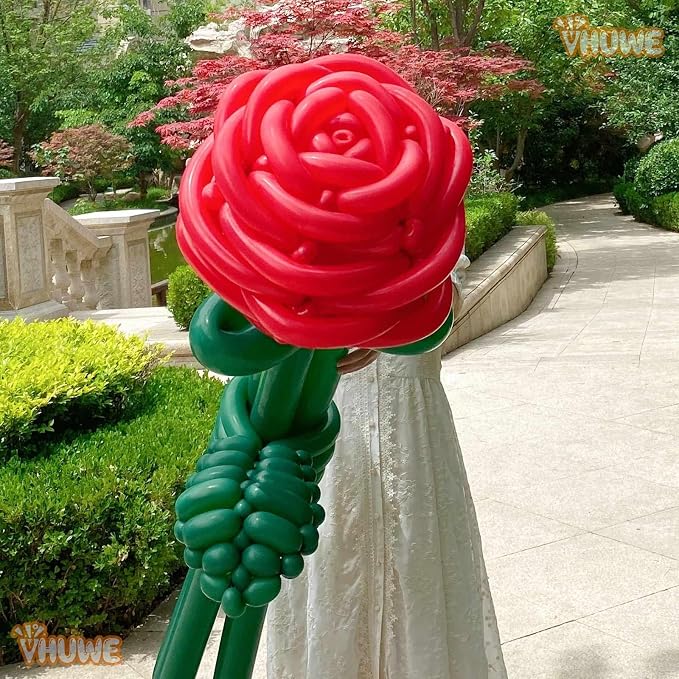 260 Balloons Dark Green, Thickened 100 Pack Long Balloons Twisting Skinny Magic - Image 3