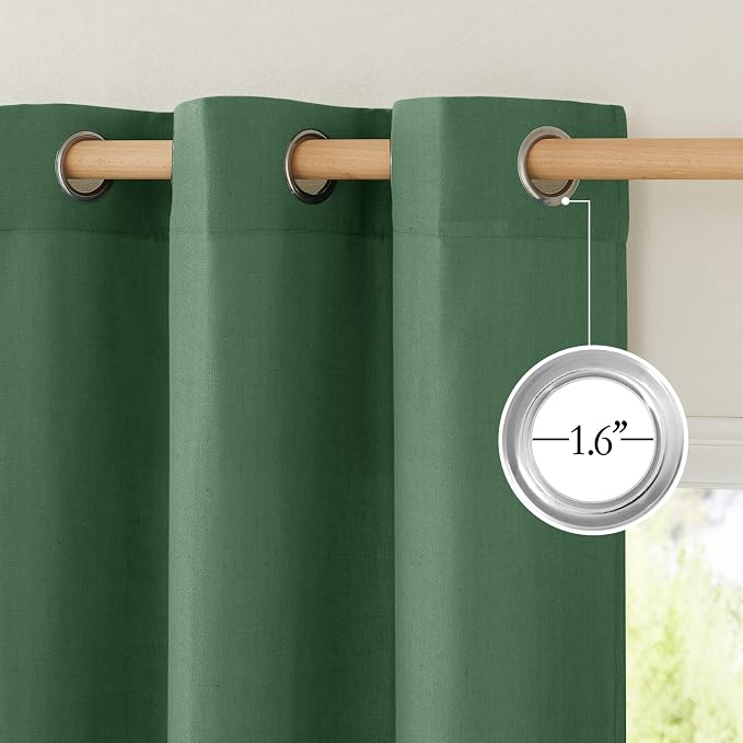 NICETOWN Rustic Linen 132 inch Long Curtains - Image 2